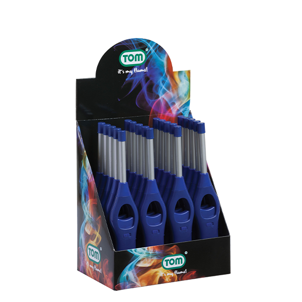 LFS913 Deluxe Blue Refillable Gas Lighter 600x600_1