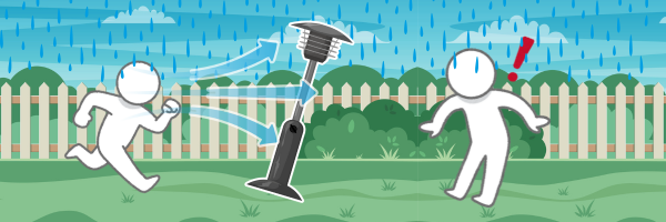 Tips to Secure Your Patio Heater in a Storm Illustration