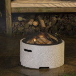 The Lifestyle Adena MGO Fire Pit - In Action.
